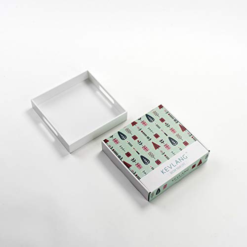 White Sturdy Acrylic Tray with Handles