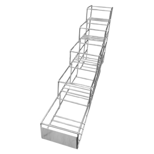 5 Slot Stainless Steel Syrup Bottle Rack Coffee Bar Organizer