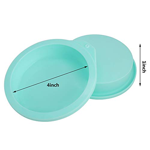 6 Pack Silicone Cake Molds 4 Inch Round Cakes Pans (6 Count)