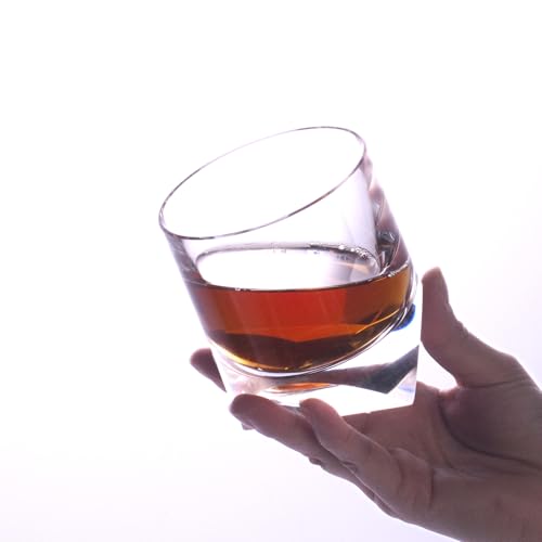 Crystal Whiskey Glasses Set of 2 Hand Blown Old Fashioned Glasses (2 Count)