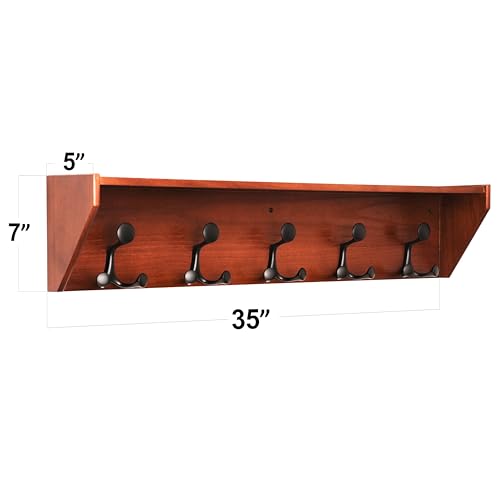 Wall Shelf with Hooks