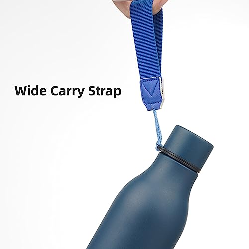 18 oz Insulated Stainless Steel Metal Water Bottle with Strap