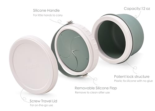 No Spill Silicone Toddler Snack Containers