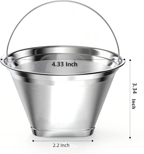 Stainless Steel Reusable Coffee Filter Compatible with Ninja Coffee Maker