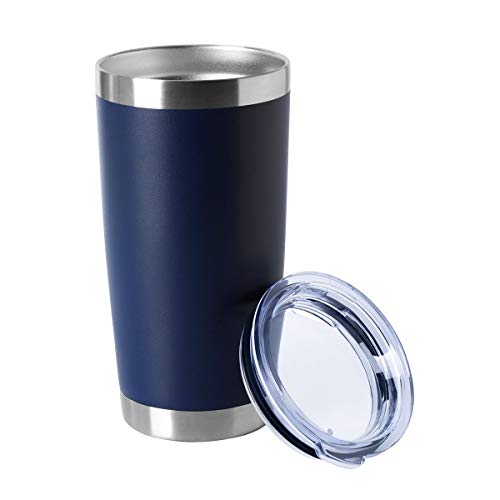20oz Tumblers Bulk Stainless Steel Cup with Lid Double Wall Vacuum Insulated Coffee Mug for Cold & Hot Drinks 1 Pack