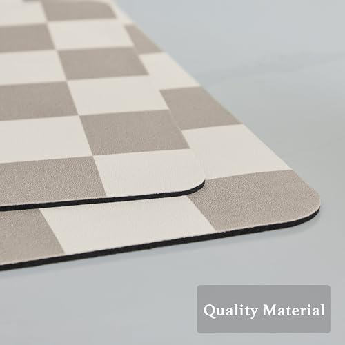 Checkered Dish Drying Mat for Kitchen Counter