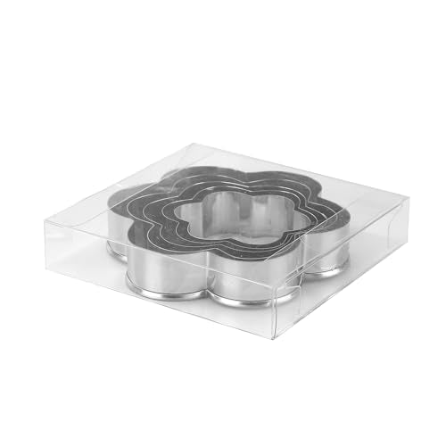 Flower Cookie Cutters Stainless Steel. (5 Count)