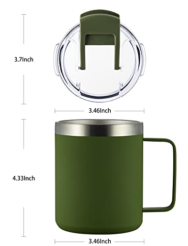 12oz Insulated Travel Coffee Mug with Handle