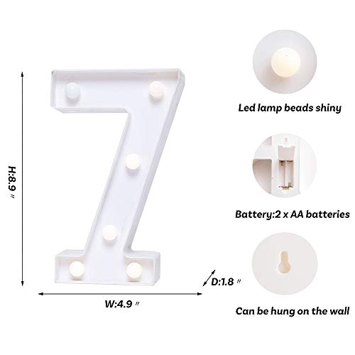 Decorative Led Marquee Light Up Number