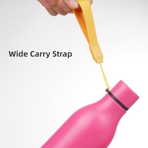 25 oz Insulated Stainless Steel Metal Water Bottle with Strap