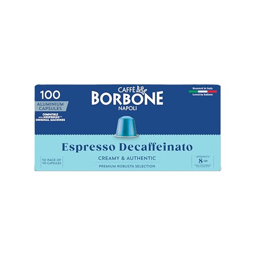 Decaffeinated Aluminum Capsules Compatible with Nespresso Original Machines (100 Count)
