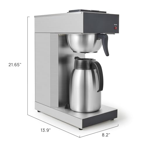 12 Cup Commercial Coffee Maker with 74oz Thermal Carafe