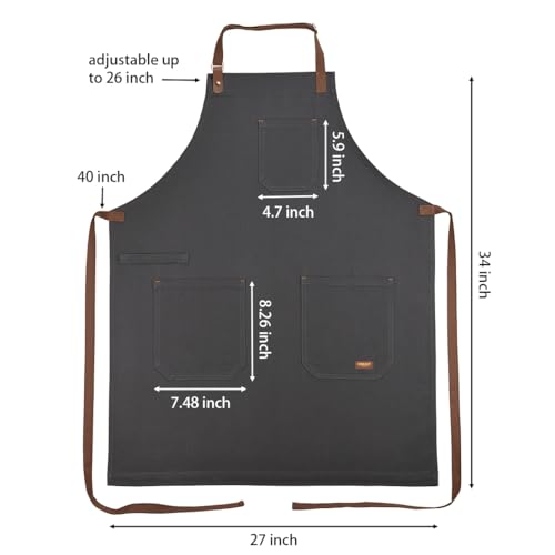 Chef Apron for Men Women with Pockets