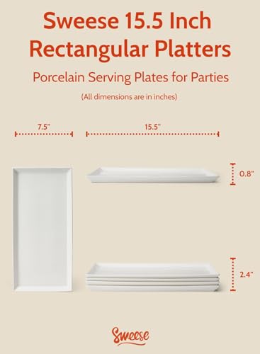 White Serving Platters (4 Count)