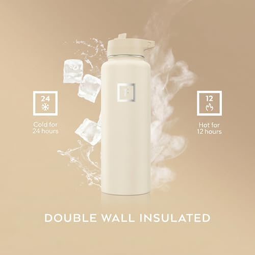 40 oz Wide Mouth Water Bottle with Straw