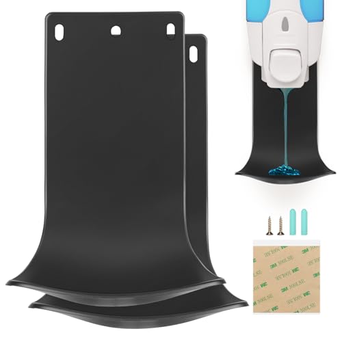 2PCS Dispenser Drip Tray Wall Mount Soap Dispenser Bracket (2 Count)
