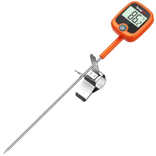 TempDip 1 Sec Candy Thermometer Digital with Pot Clip & Large LCD
