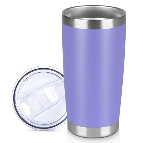 20 oz Tumbler Stainless Steel Tumblers Bulk with Lid Double Wall Insulated Coffee Tumbler Cups for Hot & Cold Drinks Powder Coated Travel Coffee Tumbler Mug Metal