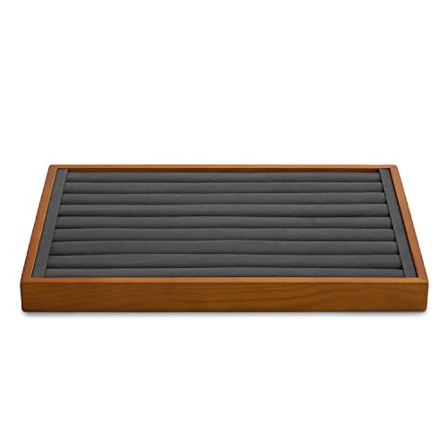 Solid Wood Jewelry Tray Ring Earring Display Showcase Jewelry Organizer