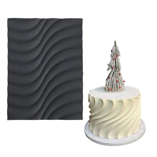 Fondant Silicone Mold for Cake Decoration Cake Border Downsand Pattern Impression Mat Fondant Embossing Stencil for DIY Cookies