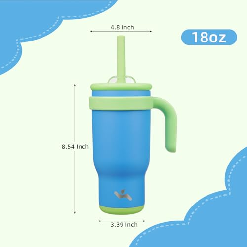 18 oz Tumbler with Handle and Straw