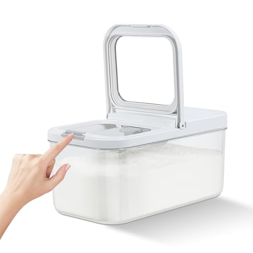 Rice Flour Storage Container with Automatic Flip