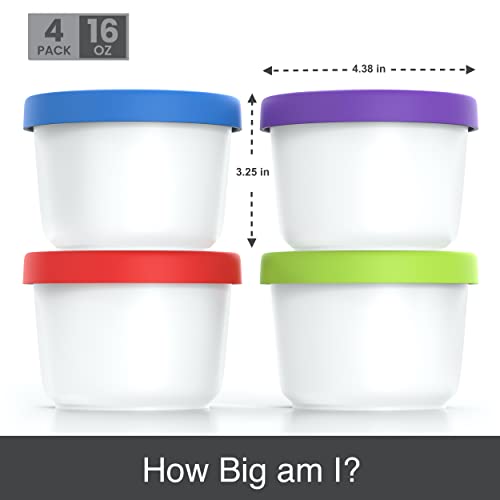 16oz Ice Cream Containers (4 Count)