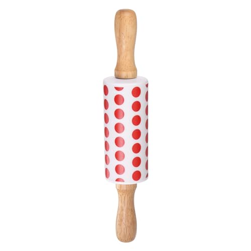 Silicone Rolling Pins for Baking 9 Inch Wooden Handle Non Stick Rolling Pin Small Roller Playdough Rolling Pins for Dough Pizza Pastry Fondant Kitchen