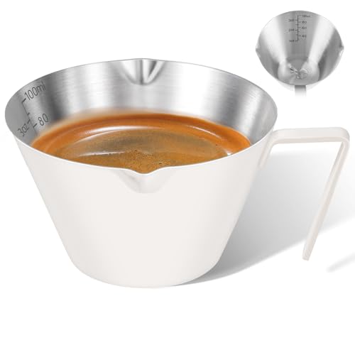 1 Pc Stainless Steel Espresso Shot Cup with Dual Scale