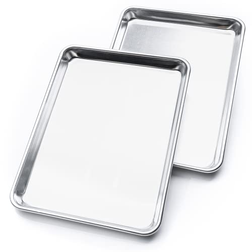 Quarter Sheet Baking Pan Aluminum Nonstick Oven Safe Set 2 (2 Count)