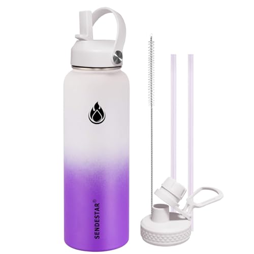 Water Bottle 40oz Double Wall Vacuum Insulated Leak Proof Stainless Steel Sports Water Bottle