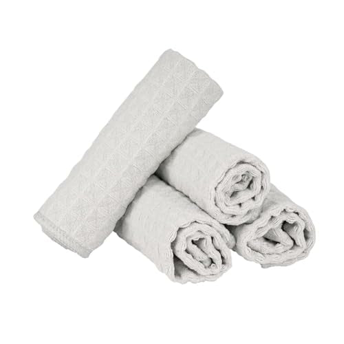 Barista Microfiber Cloths 4 Pack Light Grey (4 Count)