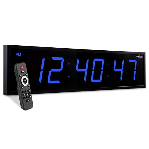 Oversized Digital Wall Clock with Large LED Display & Timer
