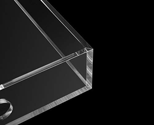 Clear Sturdy Acrylic Serving Tray with Handles