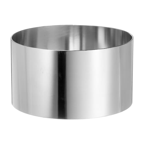 Round Cake Ring 3.5 x 2 Inch Seamless Stainless Steel Pastry Mousse Dessert Ring Mirror Coating for Baking Cooking Making Tool
