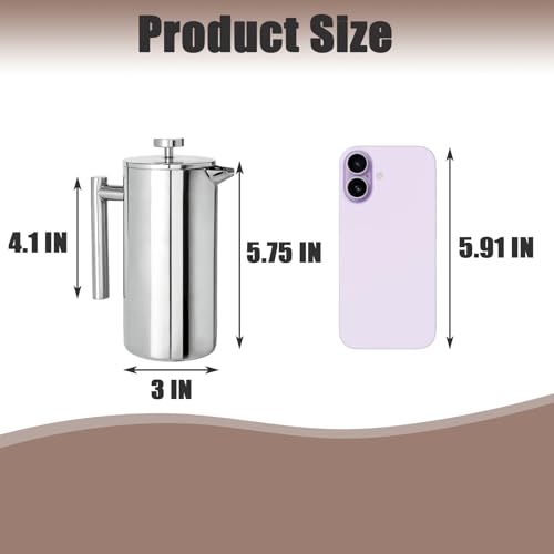 304 Stainless Steel French Press 12oz