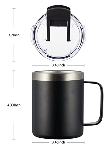 12oz Insulated Travel Coffee Mug with Handle