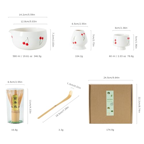 Matcha Whisk Set with Spout (6 Count)