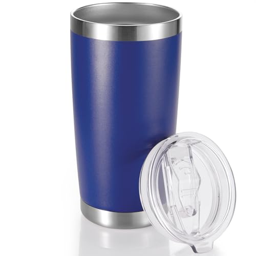 20 oz Tumbler Stainless Steel Tumblers with Lid Double Wall Vacuum Insulated Coffee Mug 20oz Powder Coated Cup for Hot and Cold Drinks
