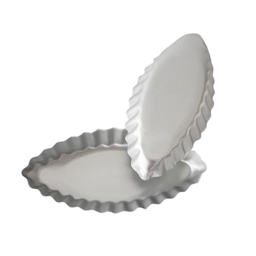 Aluminum Boat Tart Pan Fluted Oval Baking Mold (10 Count)
