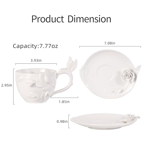 Tea Cups and Saucers Set of 2 (2 Count)