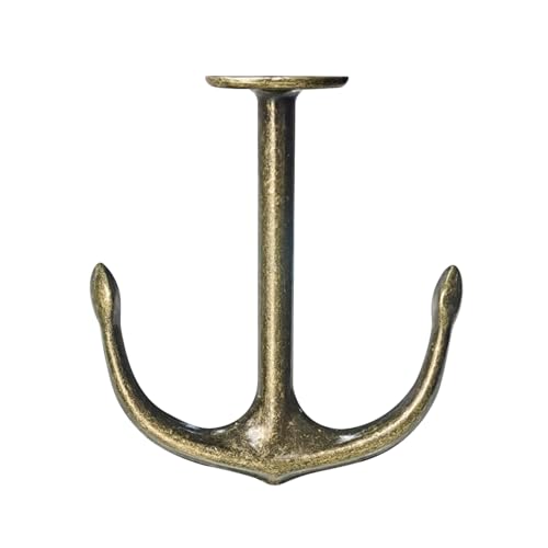Anchor Shape Zinc Alloy Double Prong Ceiling Hooks (4 Count)