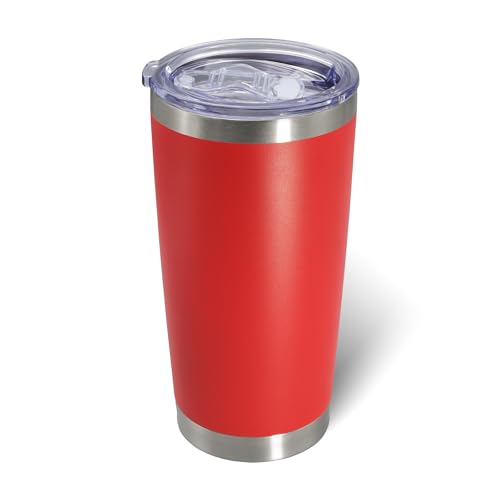 20oz Tumbler with Lid Stainless Steel Tumblers Insulated Mug Red 1P