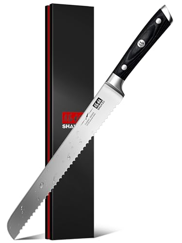 10 Inch Serrated Bread & Sourdough Knife with Wood Handle