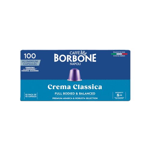 Crema Classica Aluminum Capsules Compatible with Nespresso Original Machines (100 Count)