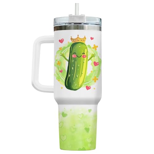 Funny Pickle Just Girl Who Loves 40 oz Tumbler with Handle