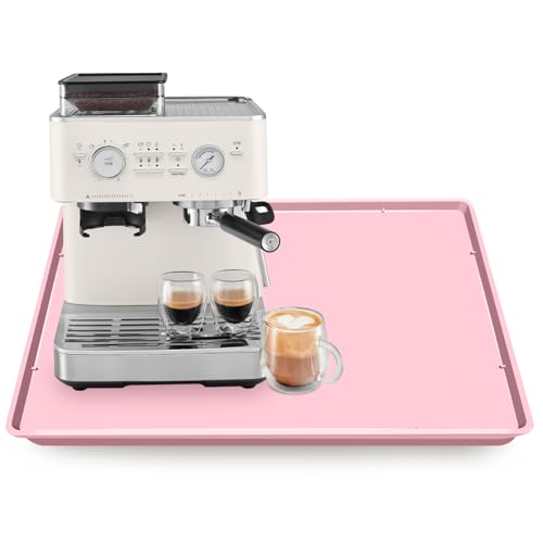 Silicone Coffee Maker Mat with Lip for Countertops