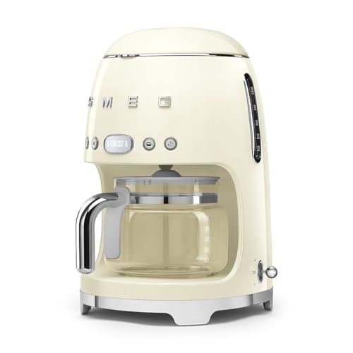 50's Retro Style Aesthetic Drip Coffee Machine with 10 Cup Glass Carafe