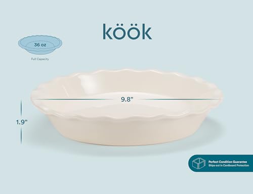 Pie Pan Ceramic Reusable Round Pie Dish (2 Count)