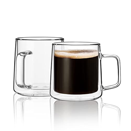 10oz Glass Coffee Mugs (2 Count)